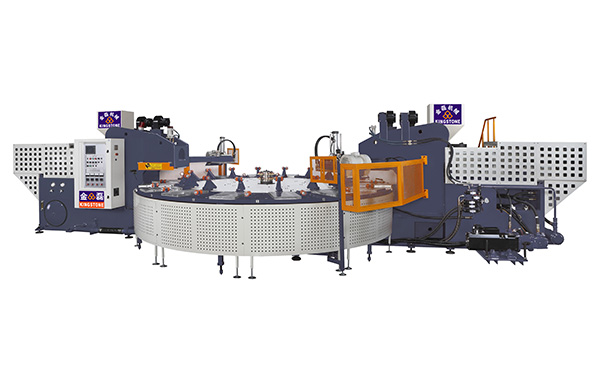 全自動圓盤式三色EVA冷胚射出成型機 全自動圓盤式三色EVA冷胚射出成型機